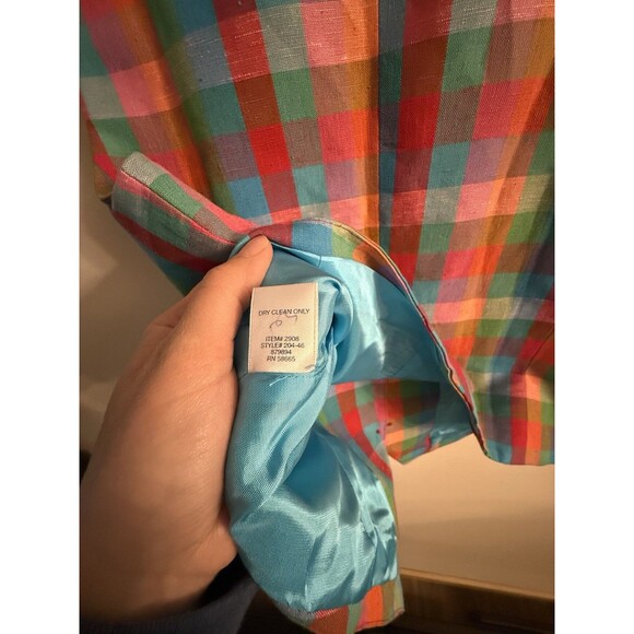 Vintage Nordstrom Trendy Colorful Plaid Vest Size 12 - Picture 5 of 11
